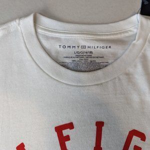 TOMMY HILFIGER T-SHIRT TOMMY VARSITY WHITE TEE FOR BOYS